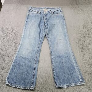 Seven7 Jeans Womens 33x27 Blue Light Wash High Rise Flared Leg Denim Pants